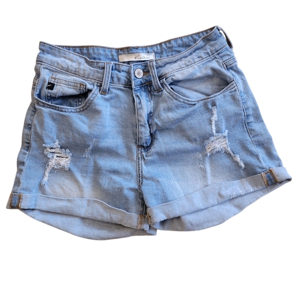 Kancan Distressed Denim Cutoff Jean Shorts Size 25 - Picture 1 of 4